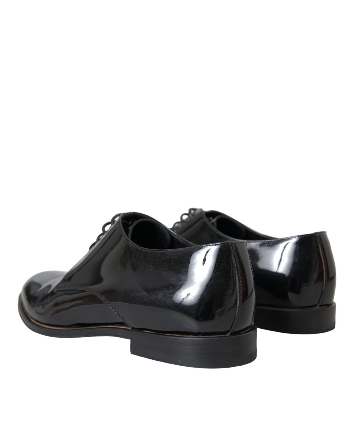 Dolce &amp; Gabbana – Derby-Schuhe aus schwarzem Lackleder