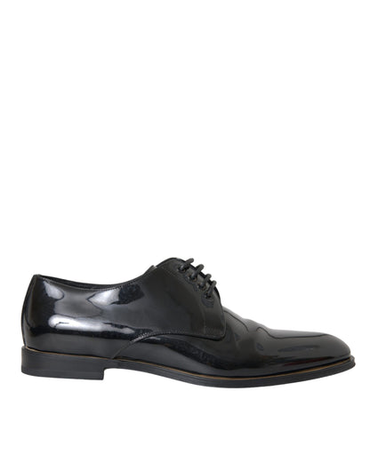 Dolce &amp; Gabbana – Derby-Schuhe aus schwarzem Lackleder