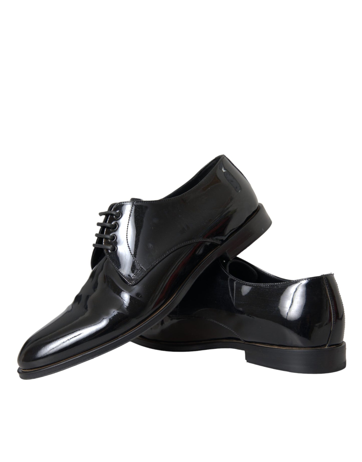 Dolce &amp; Gabbana – Derby-Schuhe aus schwarzem Lackleder