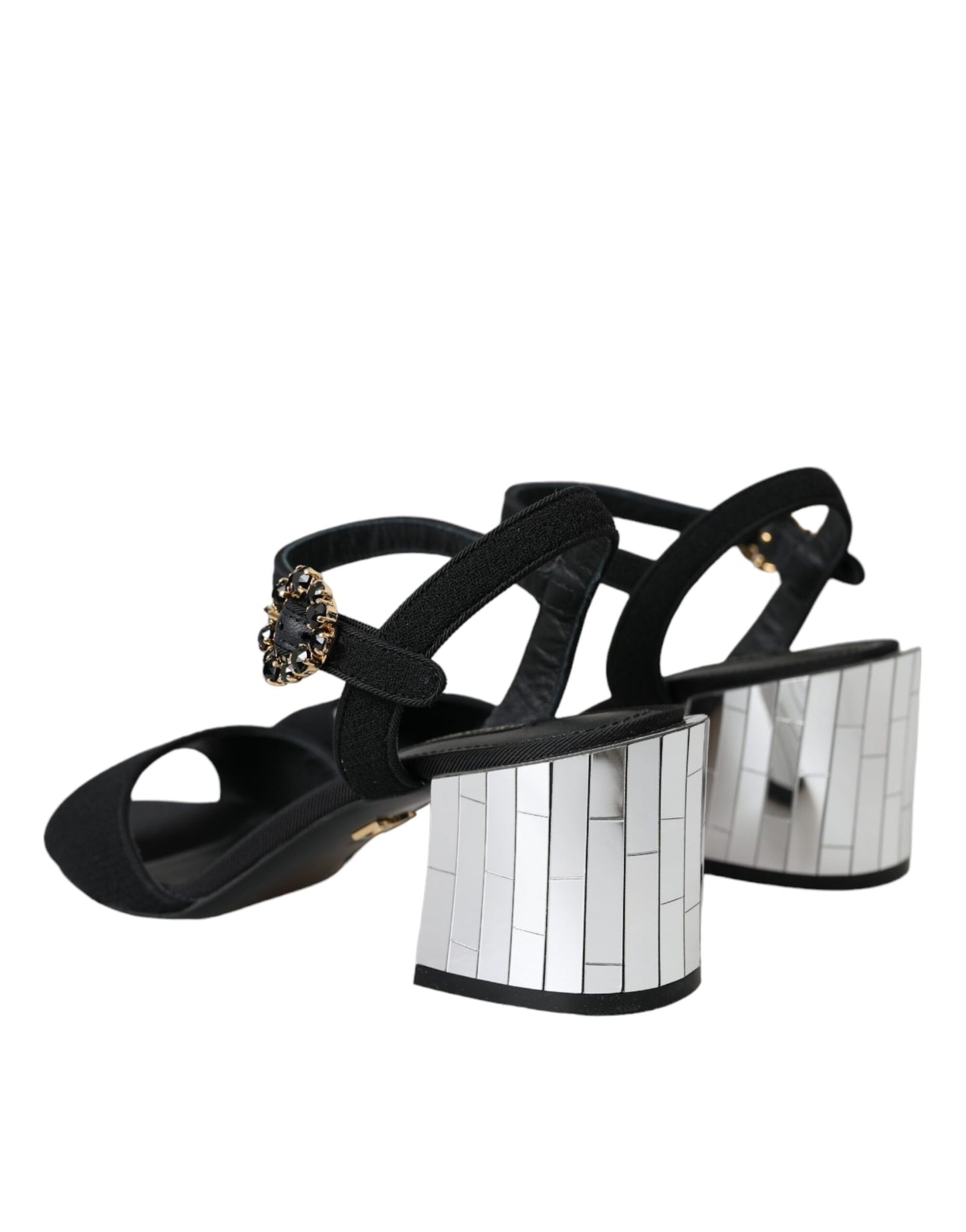 Dolce &amp; Gabbana – Keira – Sandalen mit Knöchelriemen und schwarzem Kristall