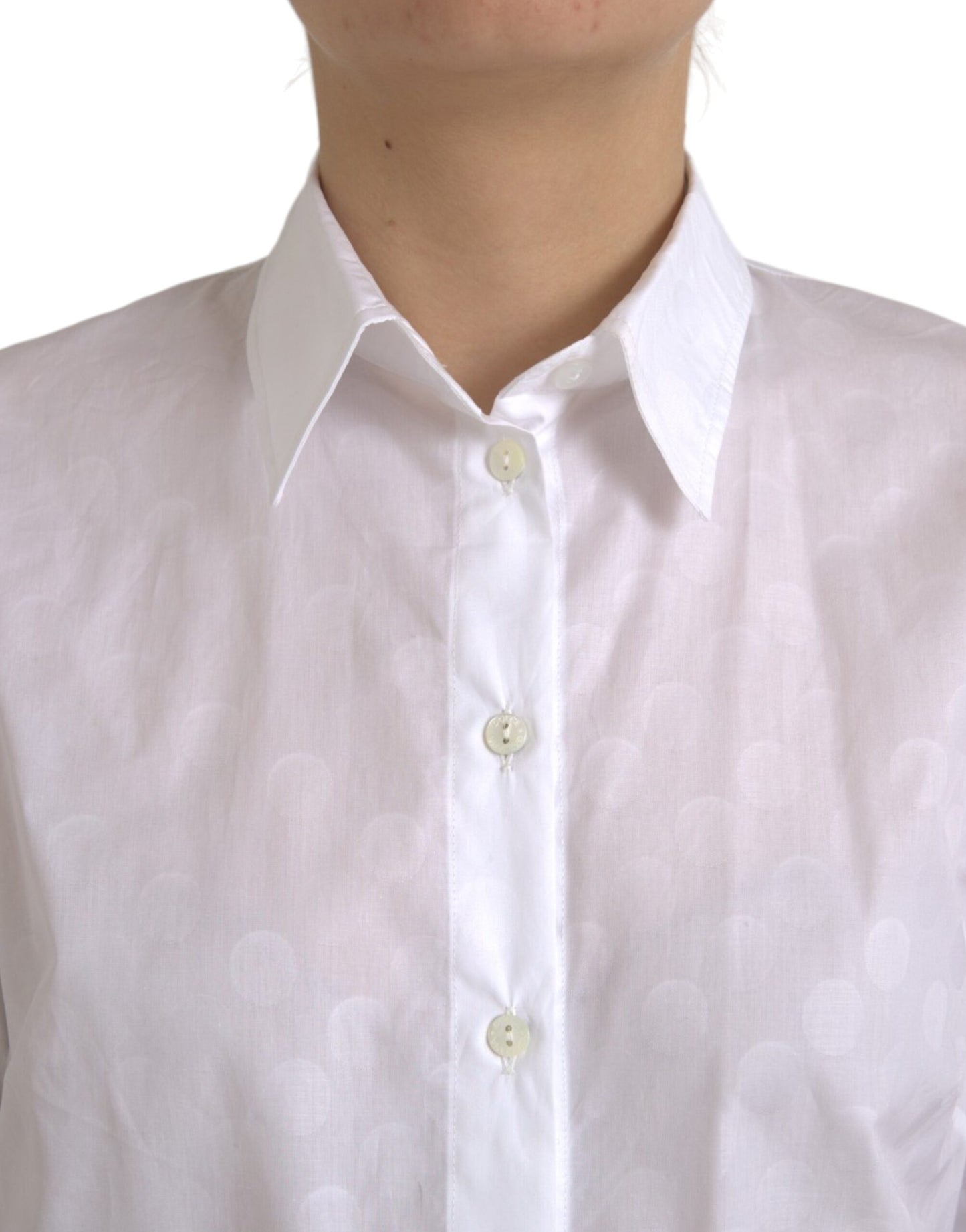 Dolce & Gabbana White Collared Short Sleeve Polo Shirt Top