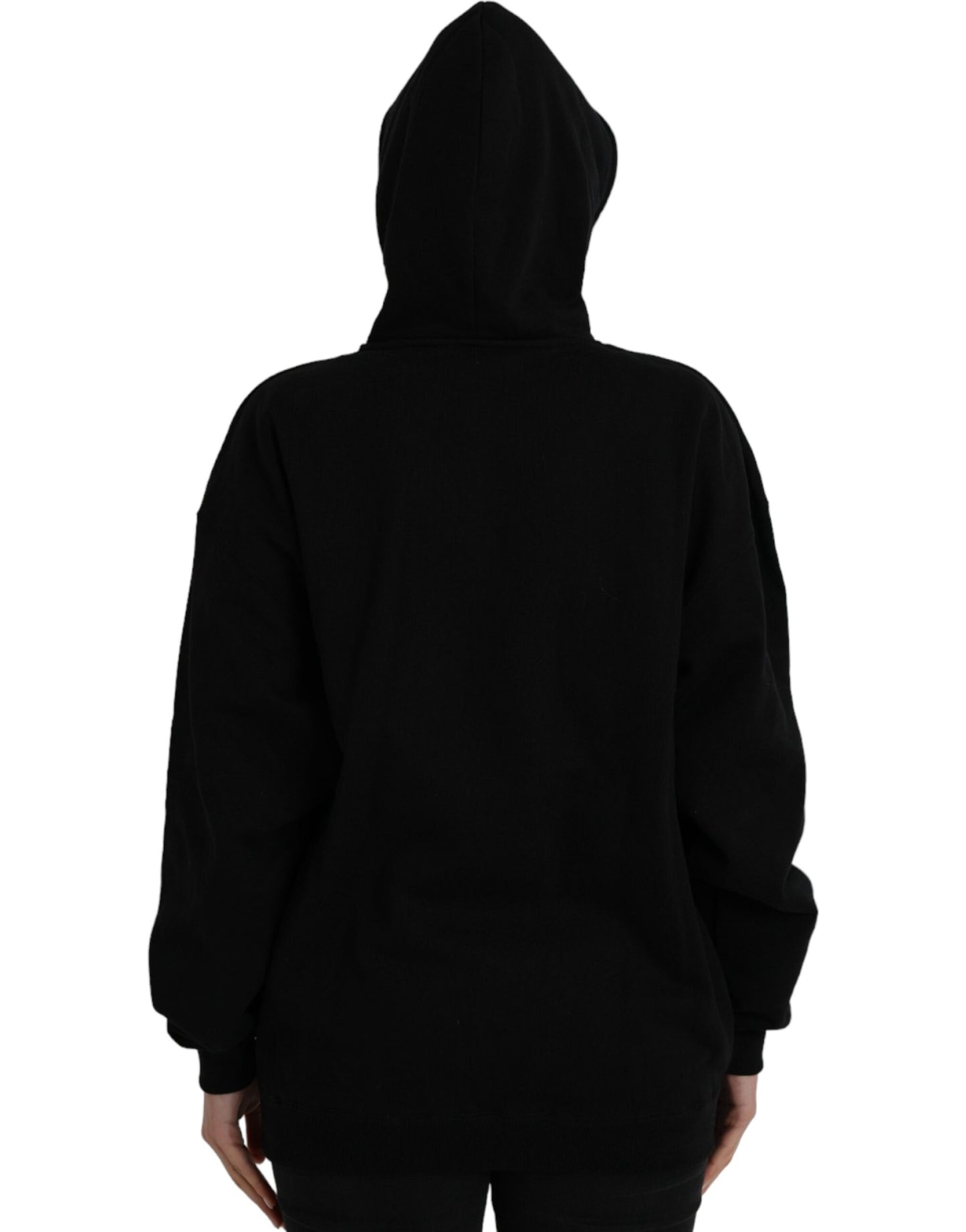 Balenciaga – Kapuzenpullover mit Logo aus schwarzer Baumwolle