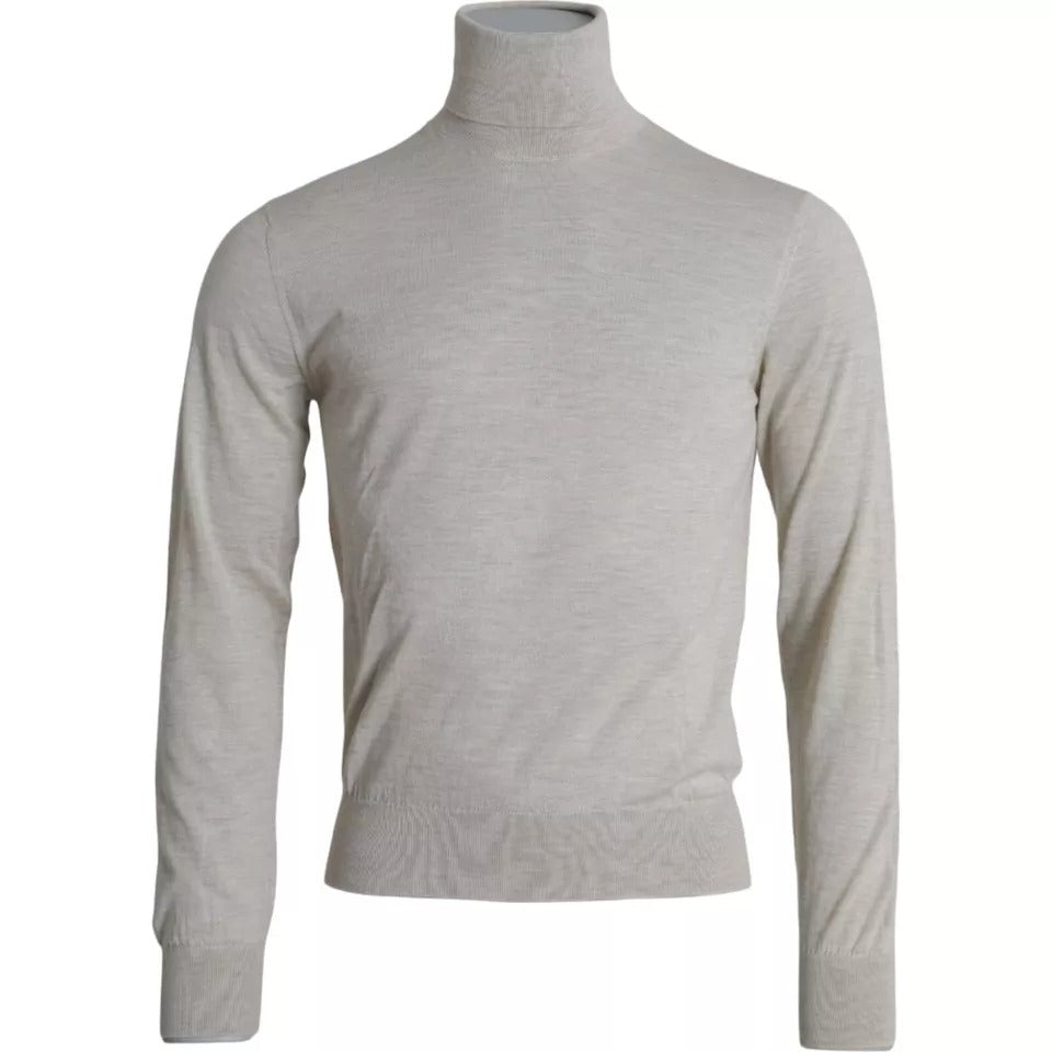 Dolce &amp; Gabbana Pullover Beiger Rollkragenpullover aus Kaschmir