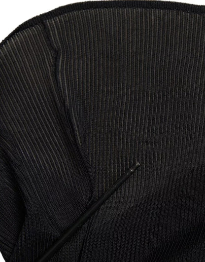 Dolce &amp; Gabbana – Schwarzer Rollkragenpullover aus Viskose