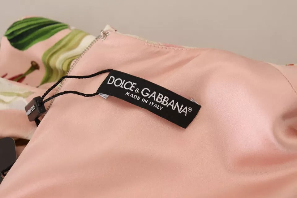 Dolce &amp; Gabbana – Knielanges Etuikleid aus Viskose „Lily“ in Pink