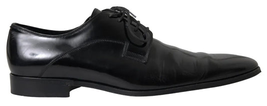 Dolce & Gabbana Black Polished Leather Formal Dress Shoes