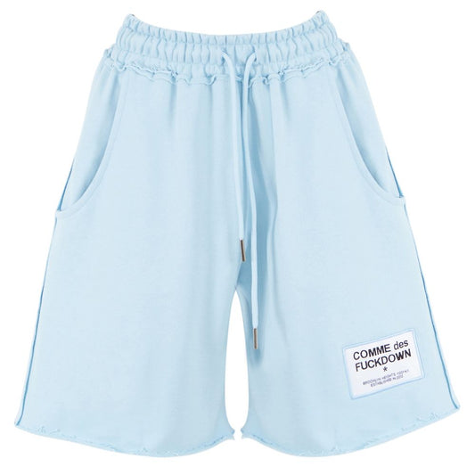 Comme Des Fuckdown Hellblaue Baumwollshorts