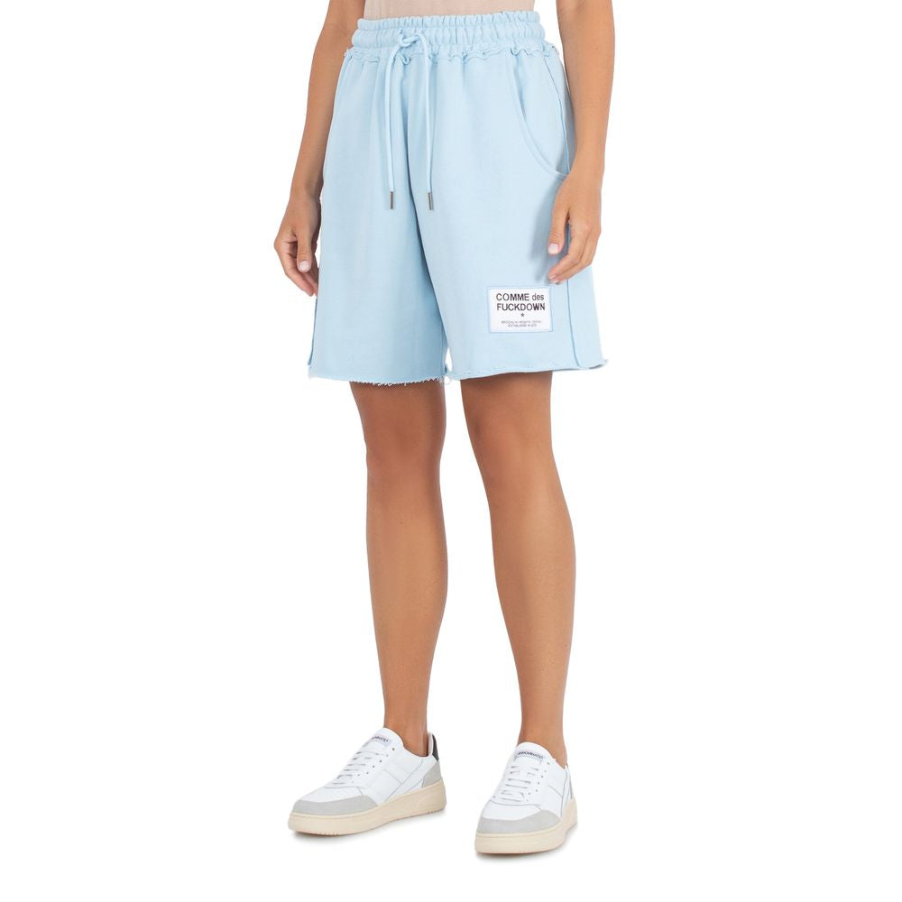 Comme Des Fuckdown Hellblaue Baumwollshorts