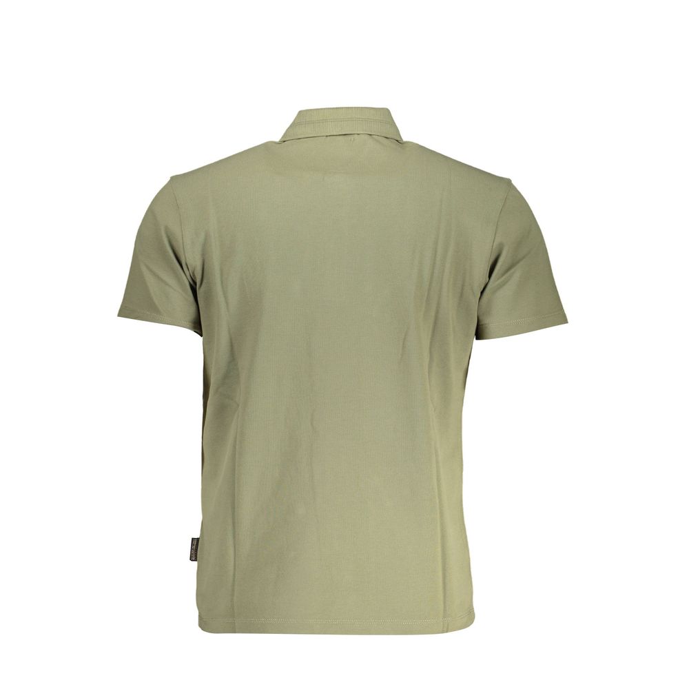 Napapijri Green Cotton Mens Polo Shirt