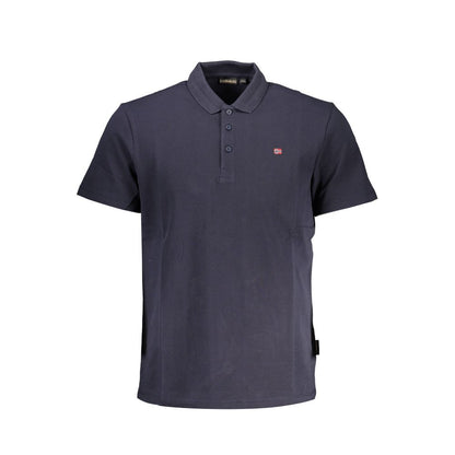 Napapijri Herren-Poloshirt aus blauer Baumwolle