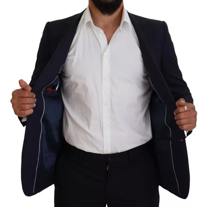 Dolce &amp; Gabbana - Blauer Blazer aus Wolle im Slim Fit für Herren