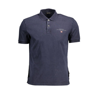 Napapijri Blaues Herren-Poloshirt aus Baumwolle