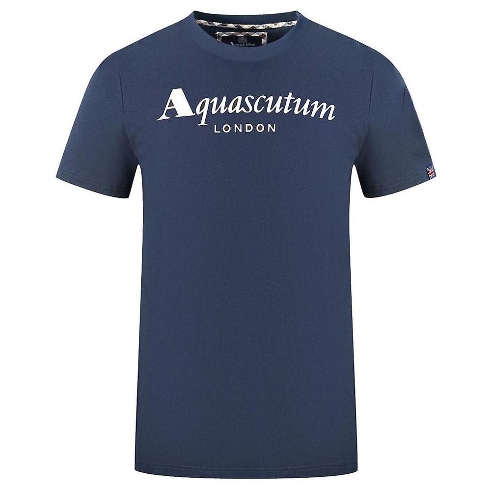 Elegantes Baumwoll-T-Shirt von Aquascutum mit ikonischem Flaggendetail