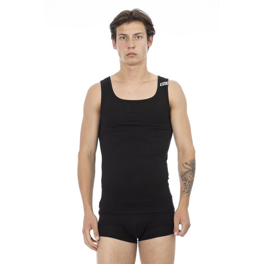 Bikkembergs – Schwarzes Tanktop aus Baumwolle für Herren