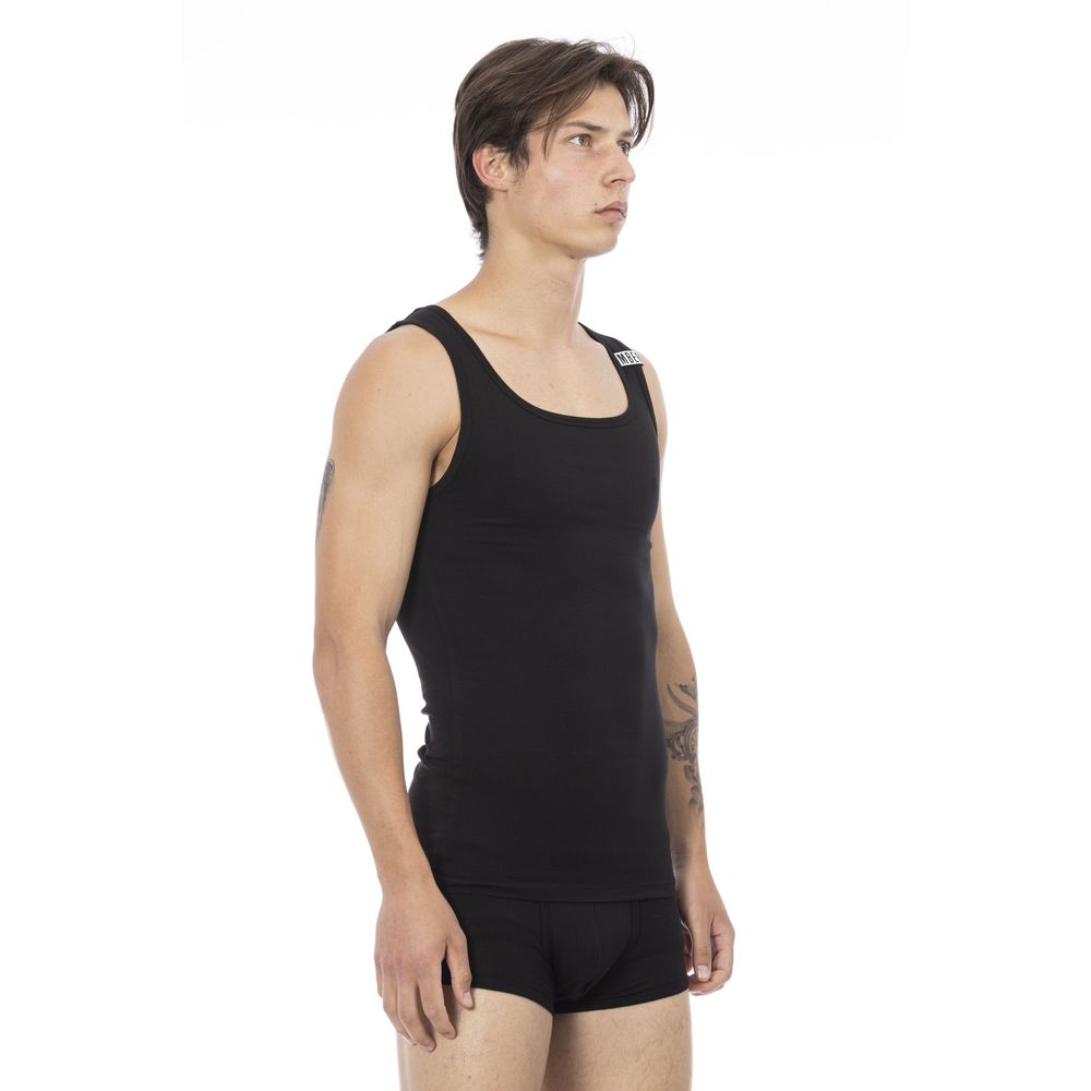 Bikkembergs – Schwarzes Tanktop aus Baumwolle für Herren