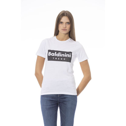 Baldinini Trend Weißes Baumwoll-Damen-T-Shirt