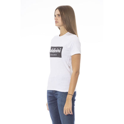 Baldinini Trend Weißes Baumwoll-Damen-T-Shirt