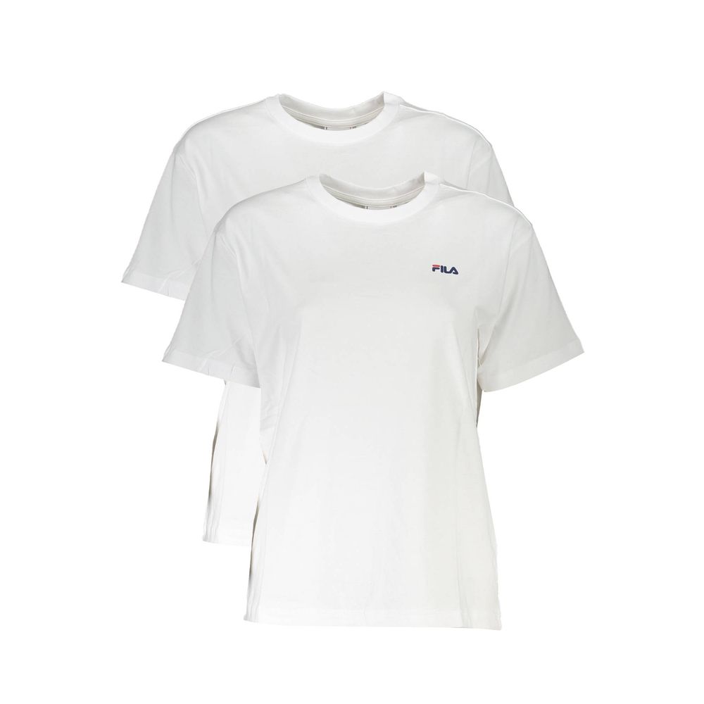 Fila – Weißes Baumwoll-T-Shirt für Damen