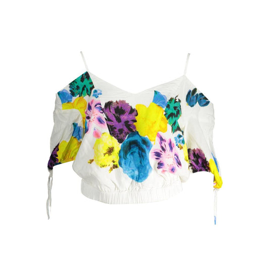 Desigual – Weißes Viskose-Top für Damen