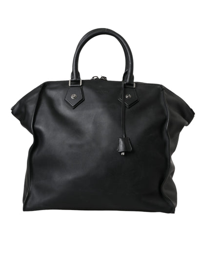 Dolce &amp; Gabbana – Shopper-Tasche im Bikerstil aus gewaschenem Kalbsleder in Schwarz