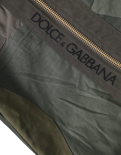 Dolce &amp; Gabbana Militärgrüner Patchwork-Rucksack