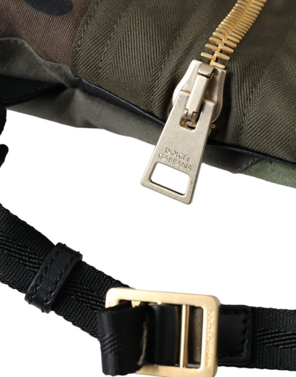 Dolce &amp; Gabbana Militärgrüner Patchwork-Rucksack