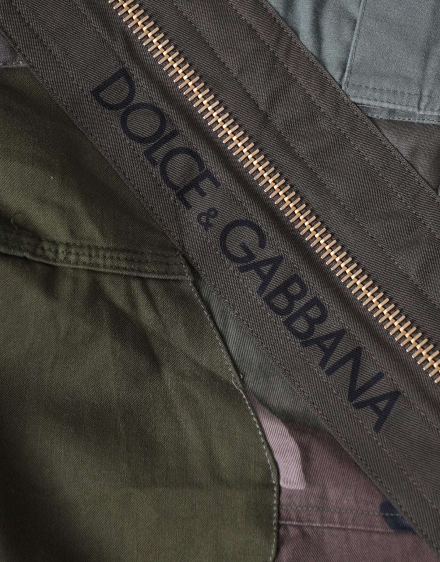 Dolce &amp; Gabbana Militärgrüner Patchwork-Rucksack