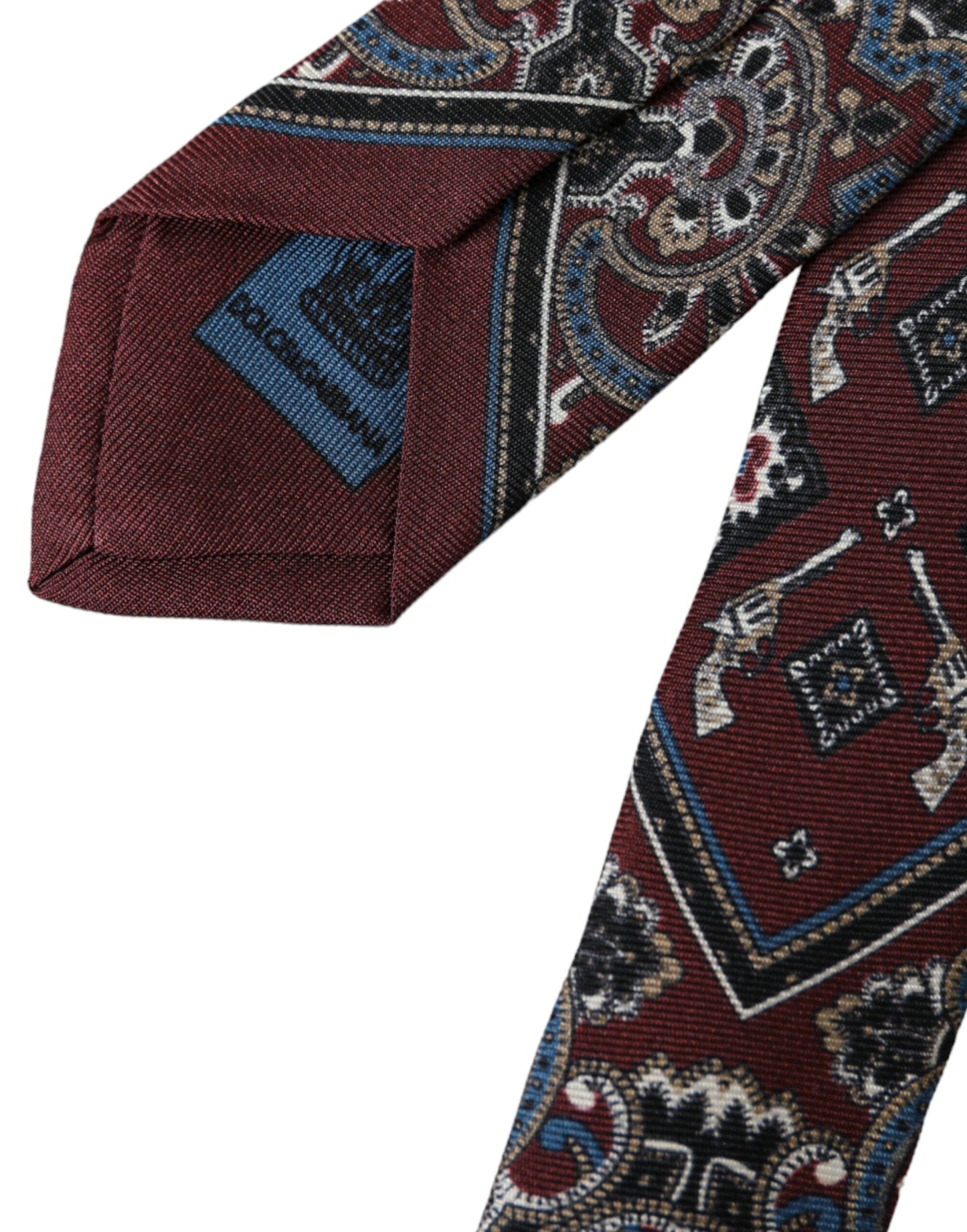 Dolce &amp; Gabbana – Verstellbare Krawatte aus 100 % Seide mit Bordeaux-Print für Herren