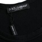 Dolce &amp; Gabbana Schwarzes Tanktop ärmelloses Unterwäsche-T-Shirt für Männer