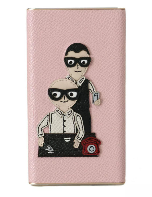 Chargeur USB Cuir Rose #DGFAMILY Power Bank