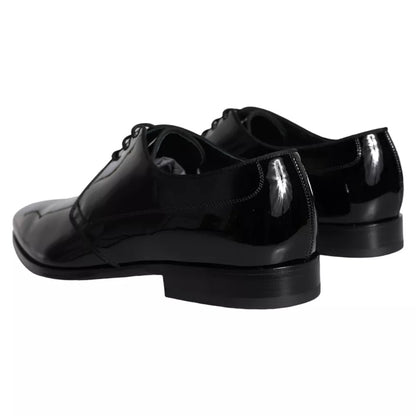 Dolce &amp; Gabbana – Derby-Schuhe aus schwarzem Kalbsleder für Herren