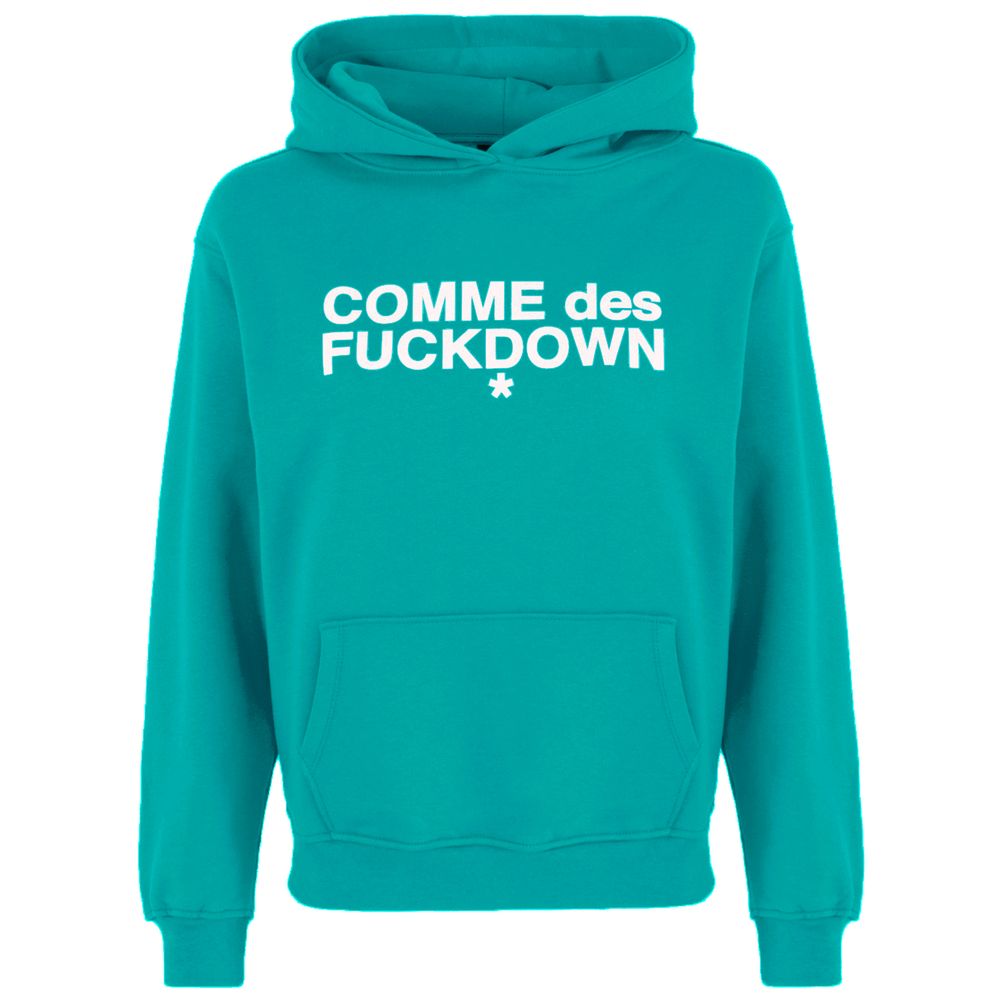 Comme Des Fuckdown Grüner Baumwollpullover