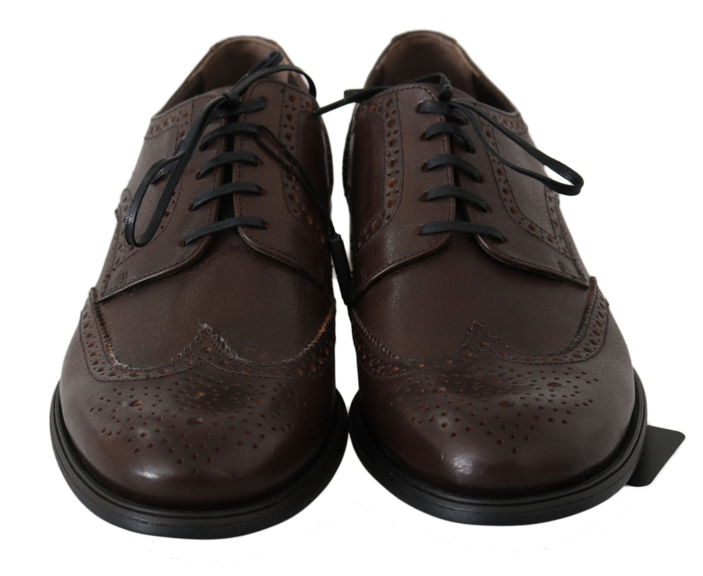 Dolce &amp; Gabbana Elegante Derby-Brogues aus braunem Leder