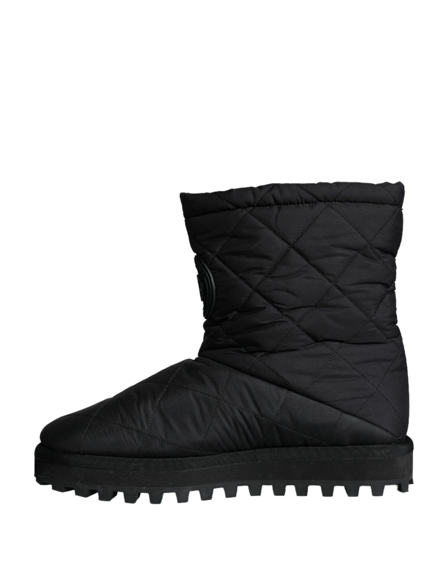 Dolce &amp; Gabbana - Schwarze, gepolsterte Nylonstiefel mit halbhohem Schaft - Herrenstiefel