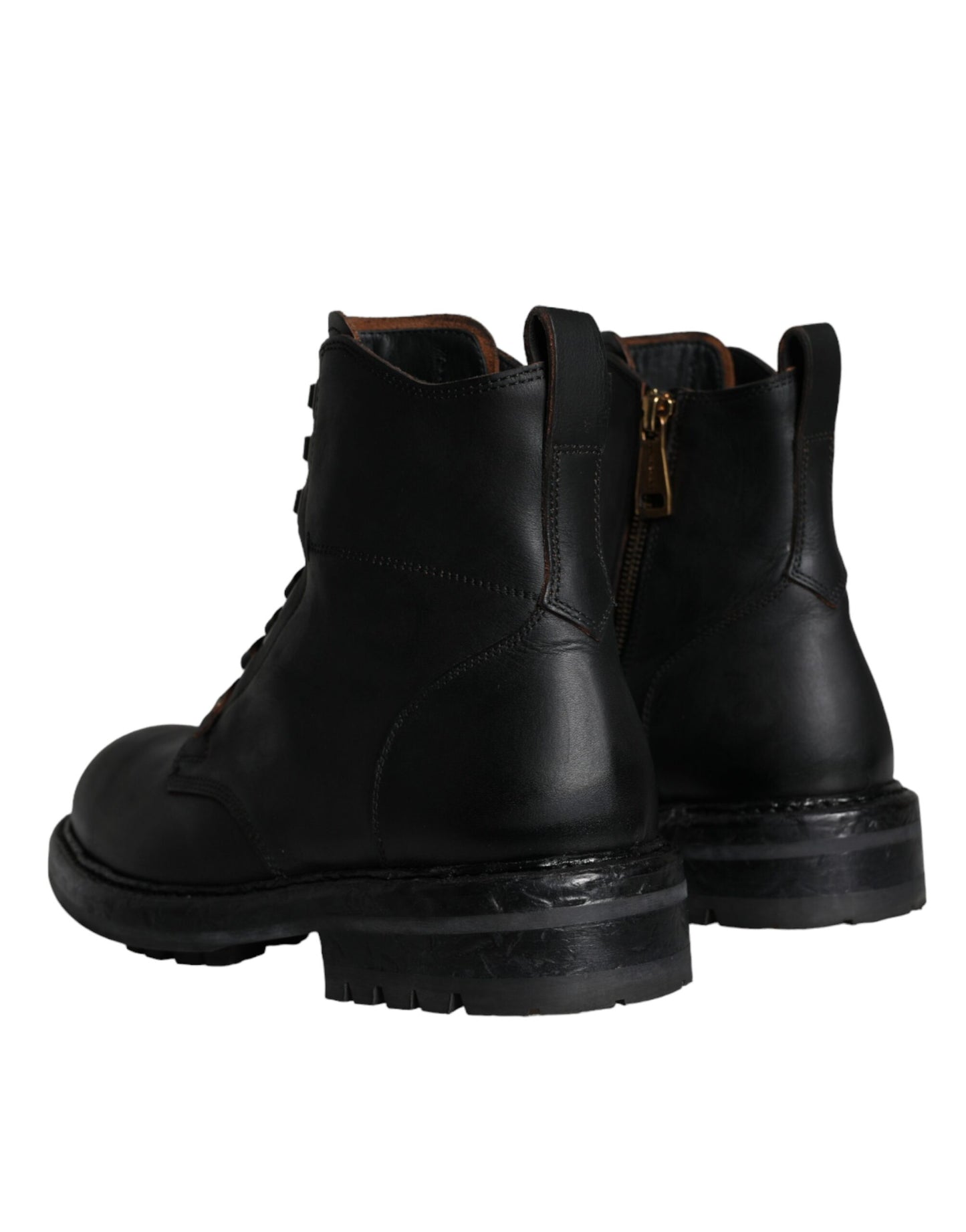 Dolce &amp; Gabbana – Schwarze, halbhohe Schnürstiefeletten Herren Schuhe