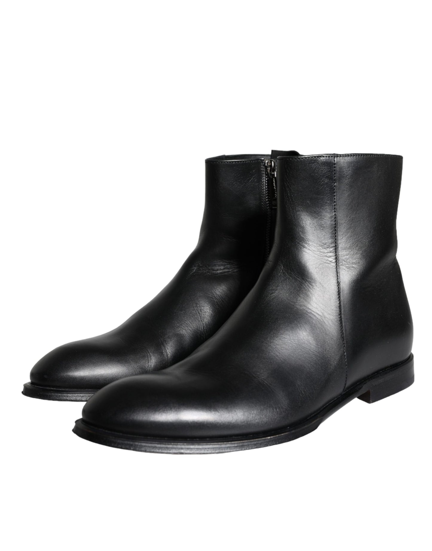 Dolce &amp; Gabbana Stiefeletten aus schwarzem Kalbsleder für Herren