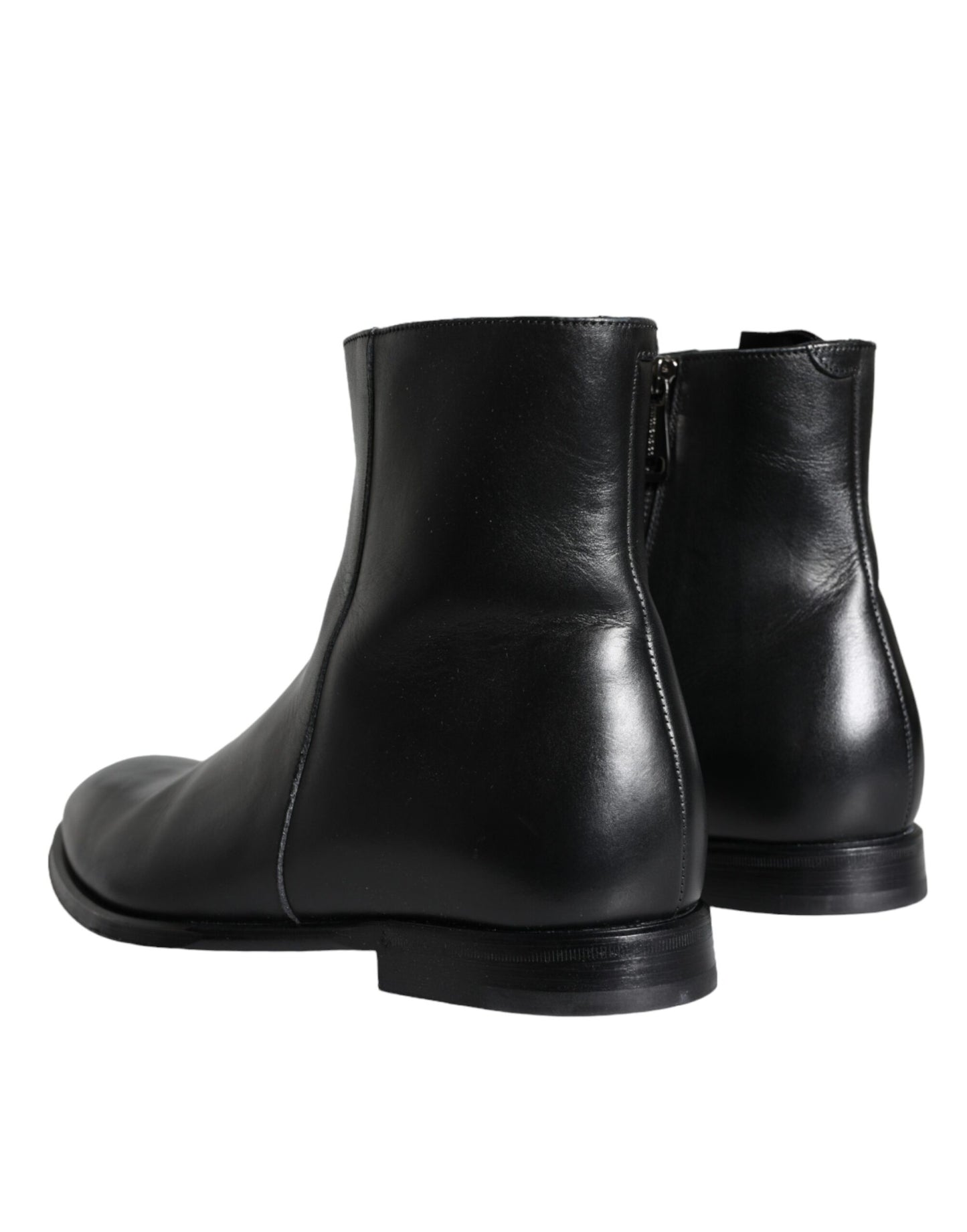 Dolce &amp; Gabbana Stiefeletten aus schwarzem Kalbsleder für Herren