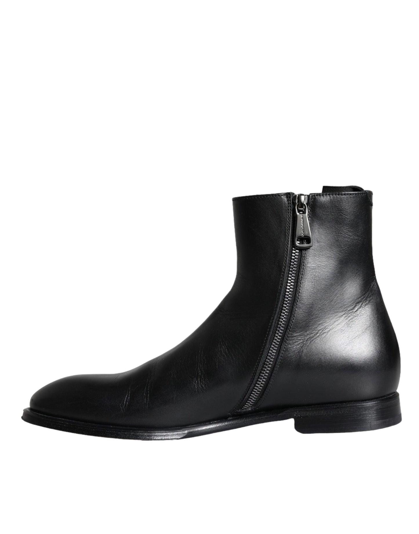 Dolce &amp; Gabbana Stiefeletten aus schwarzem Kalbsleder für Herren