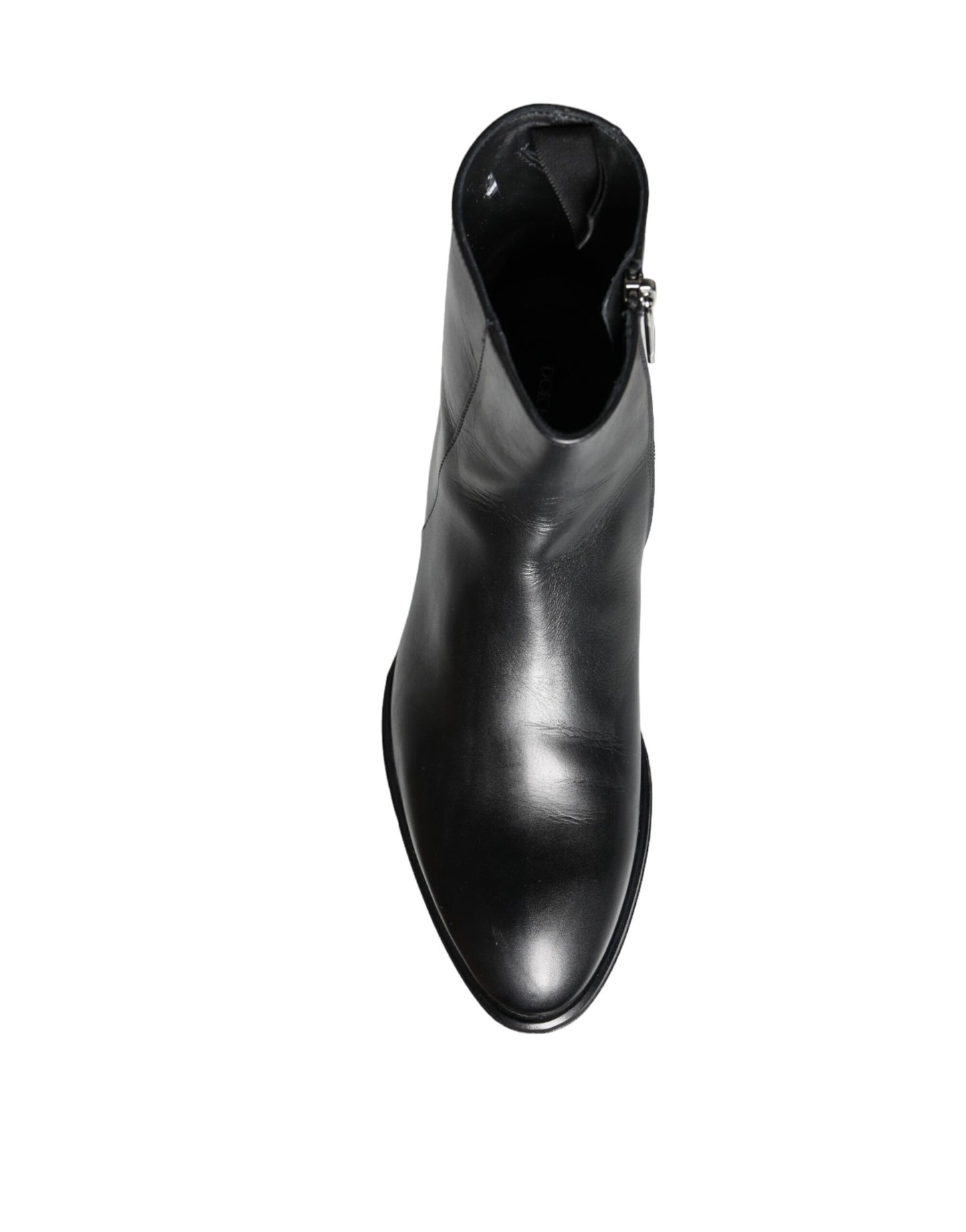 Dolce &amp; Gabbana Stiefeletten aus schwarzem Kalbsleder für Herren