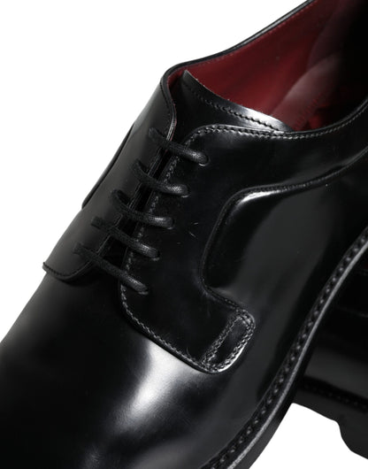 Dolce &amp; Gabbana – Derby-Schuhe für Herren aus schwarzem Kalbsleder