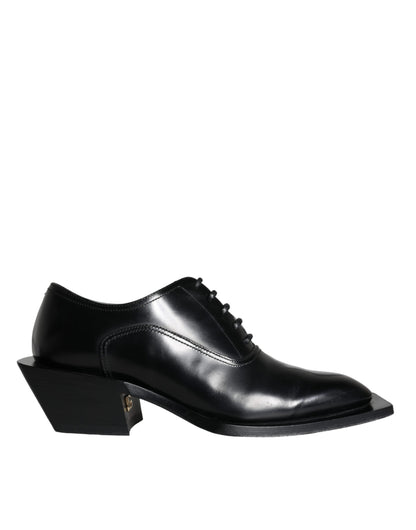 Dolce &amp; Gabbana – Derby-Schuhe aus schwarzem Kalbsleder für Herren