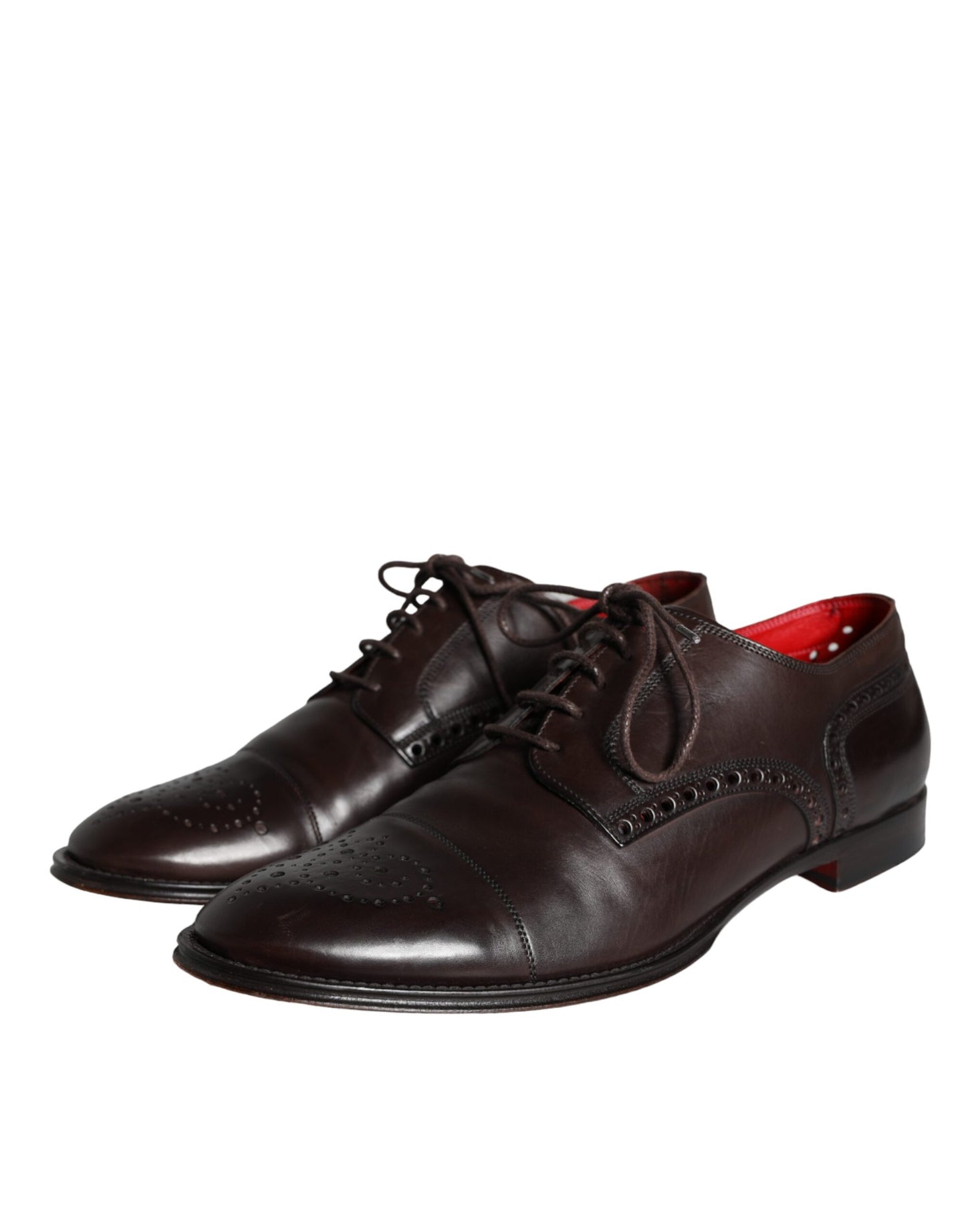 Dolce &amp; Gabbana – Oxford-Schnürschuhe aus braunem Kalbsleder