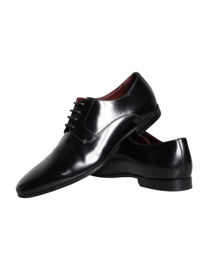 Dolce &amp; Gabbana – Derby-Schuhe aus schwarzem Leder für formelle Anlässe für Herren