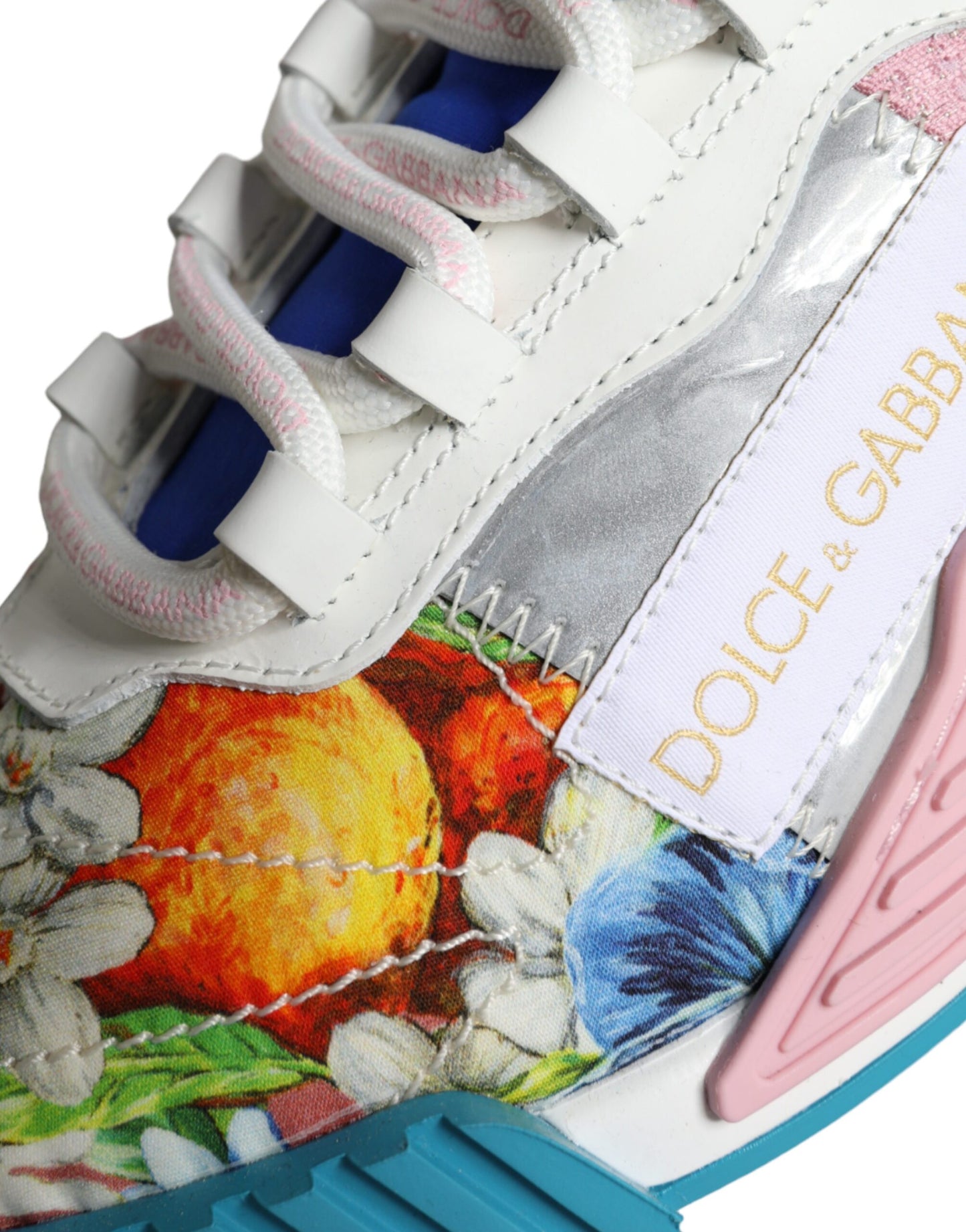 Dolce &amp; Gabbana – Mehrfarbige Patchwork-Sneaker NS1 mit niedrigem Schaft