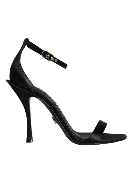 Dolce &amp; Gabbana – KEIRA – Sandalen mit Knöchelriemen, Schwarz