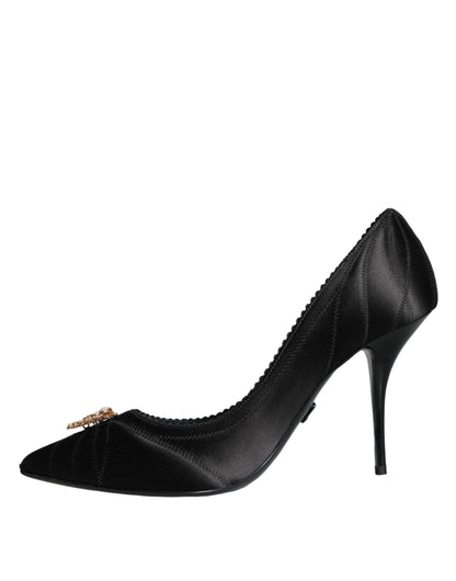 Dolce &amp; Gabbana DEVOTION Pumps mit Herz-Print in Schwarz