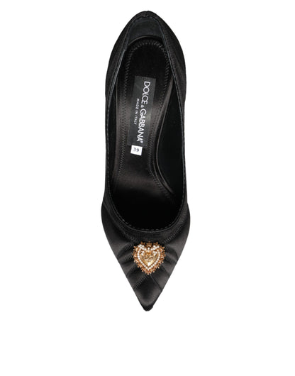 Dolce &amp; Gabbana DEVOTION Pumps mit Herz-Print in Schwarz