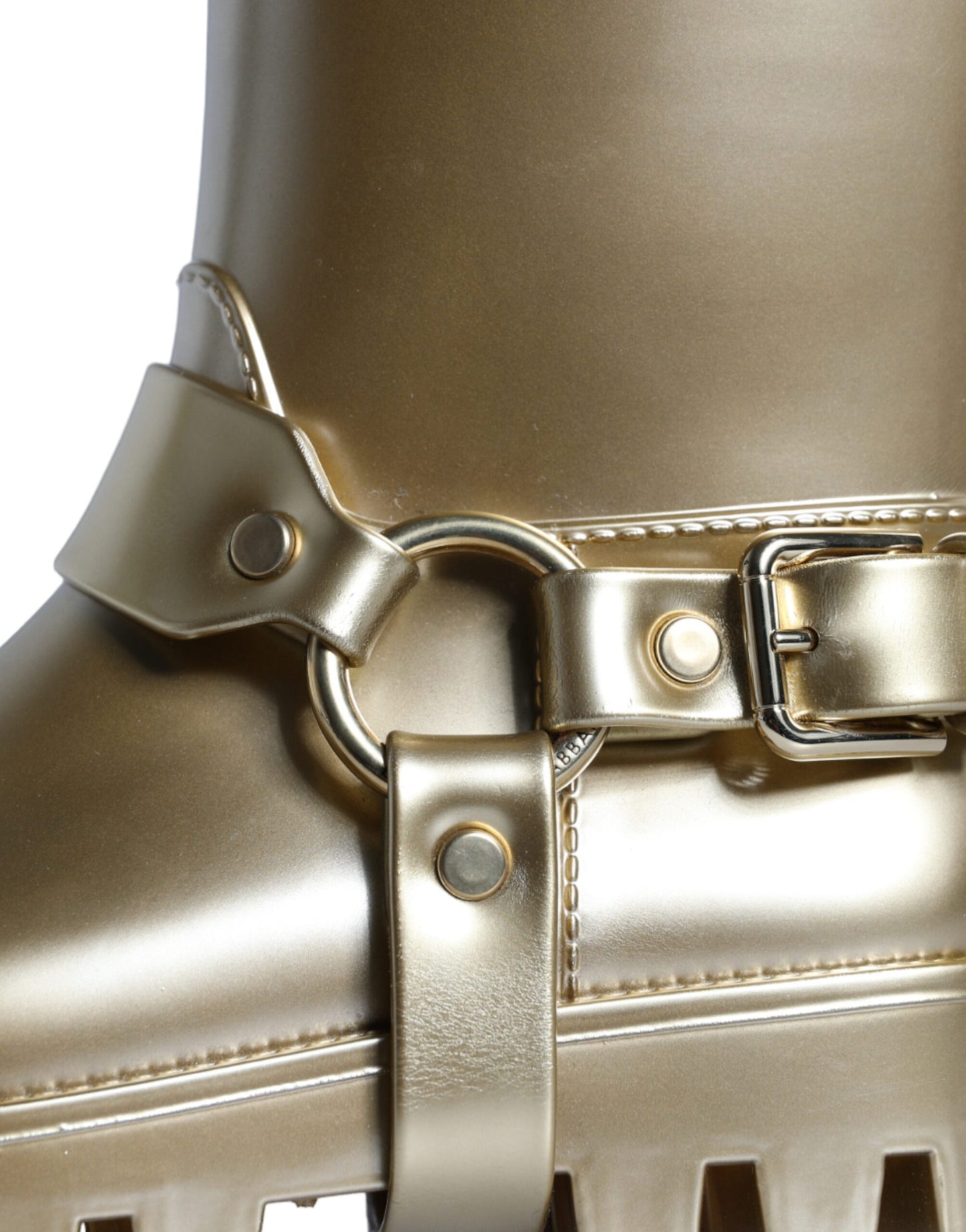 Dolce &amp; Gabbana Gummistiefel aus PVC in Metallic-Gold