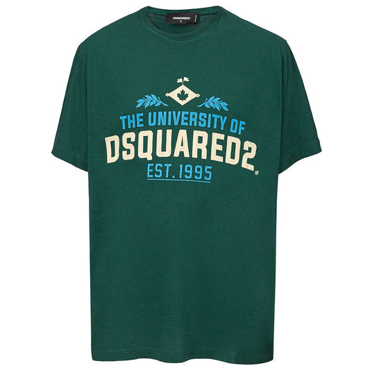 Grünes Baumwoll-T-Shirt von Dsquared²