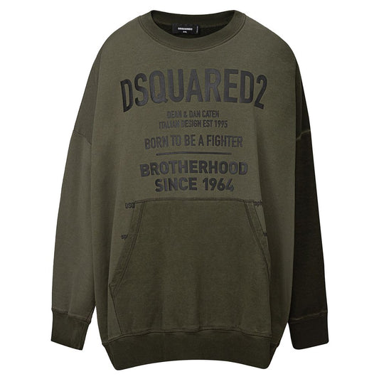 Dsquared² Grüner Baumwollpullover